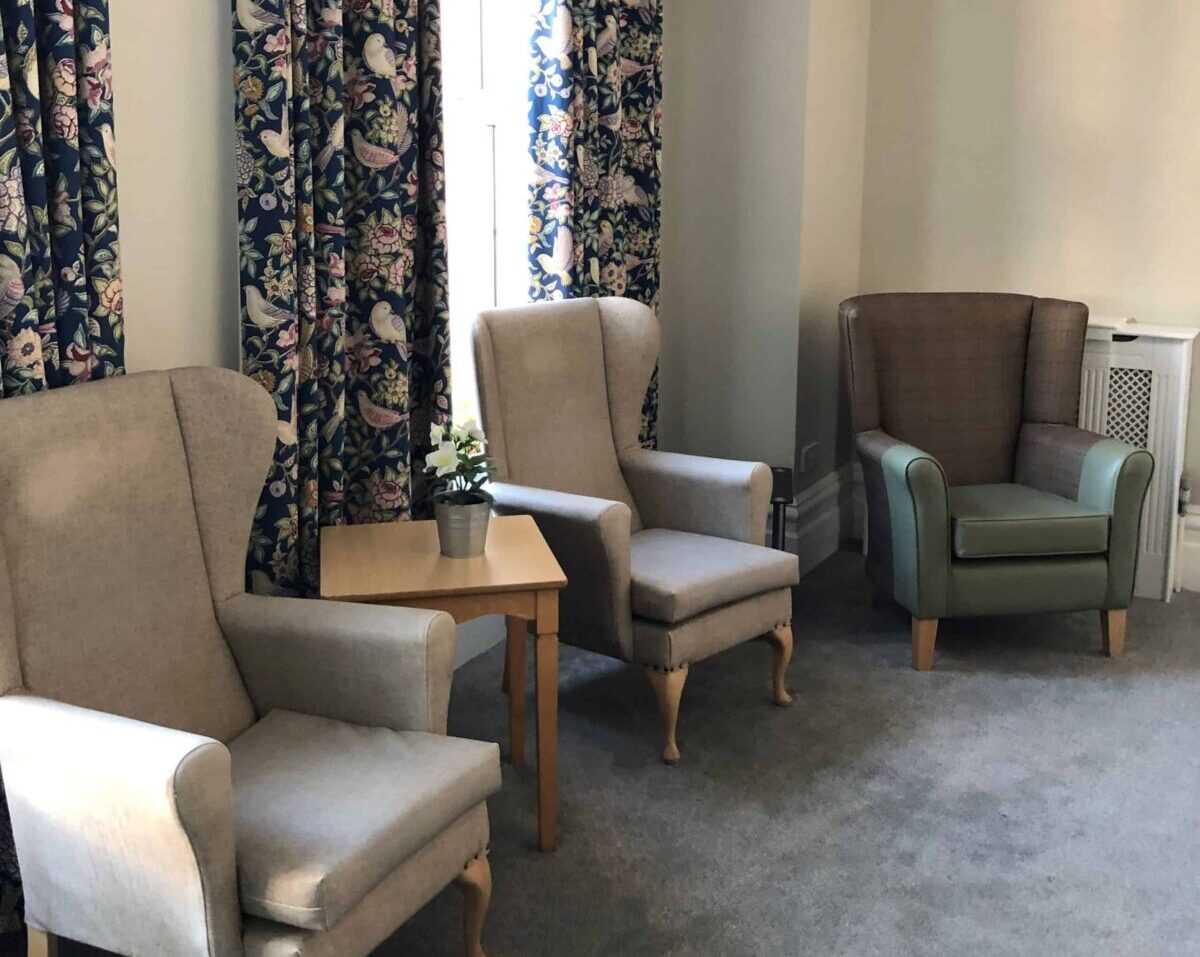 St Vincent's Care CQC 'Good' rating in Bexhill - comfortable small lounge