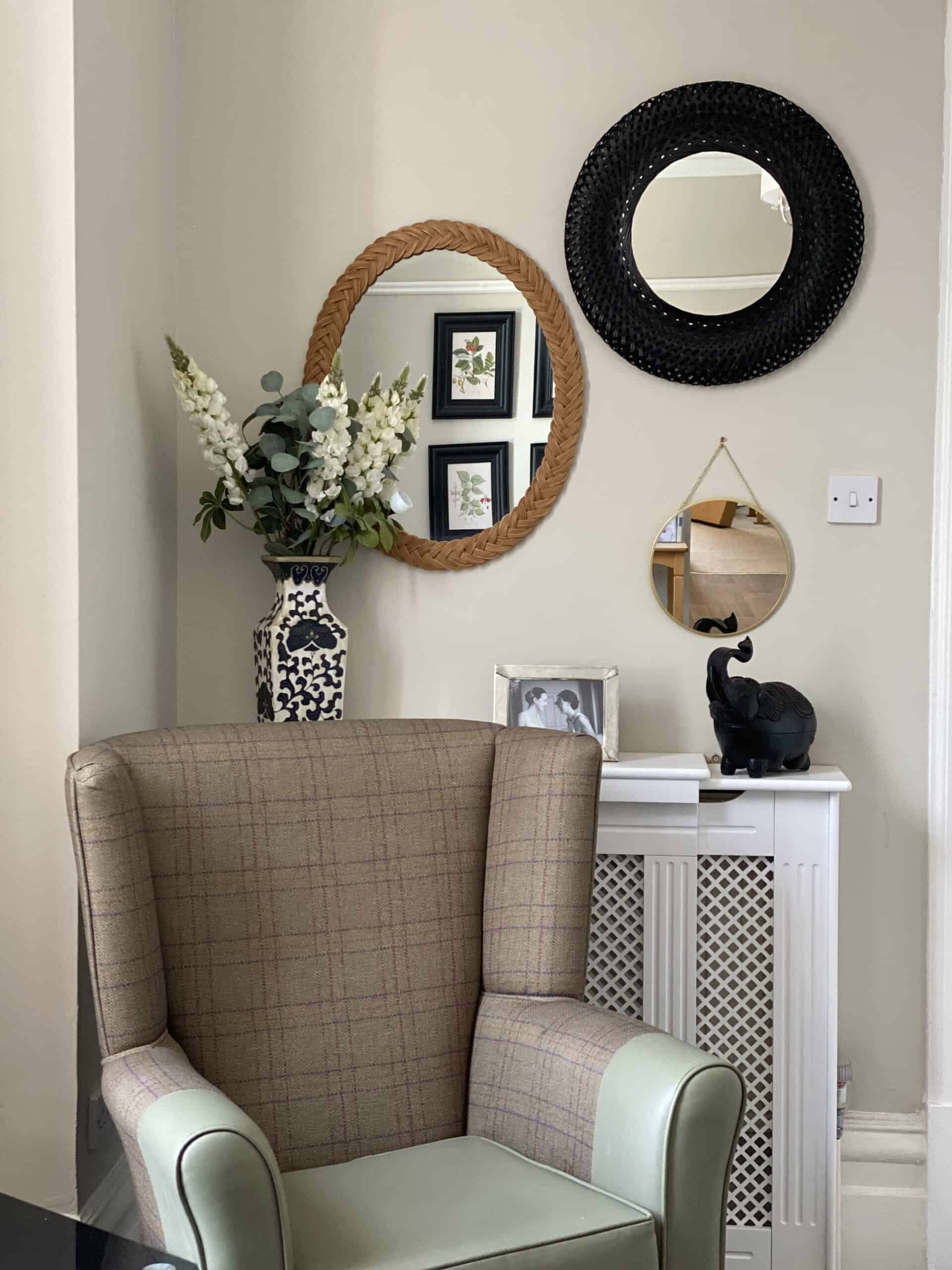 choose the right care - a comfy chair in corner of our lounge